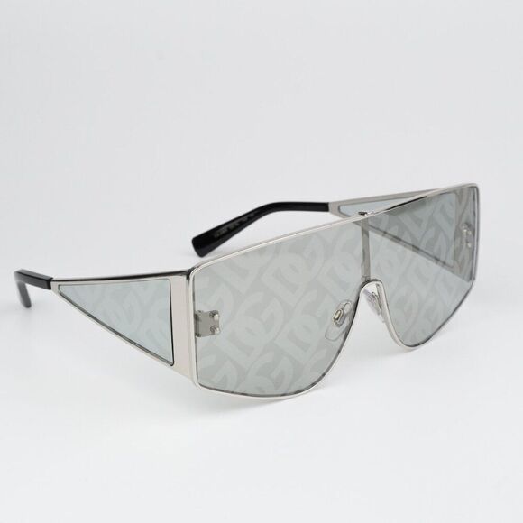 NEW D&G DG2305 05/AL Silver Grey Silver Mirrored DG Rectangle Unisex Sunglasses - Picture 8 of 14